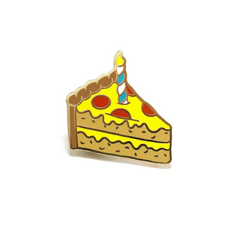 Bright Pizza Cake Enamel Pin
