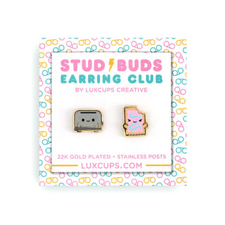 Toasty Treat Buds Earrings - Stud Buds Earring Club
