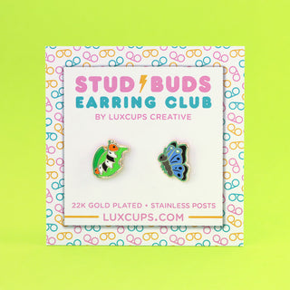 Butterfly Buds Earrings - Stud Buds Earring Club