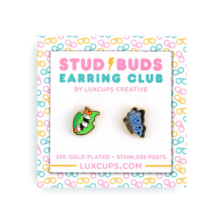 Butterfly Buds Earrings - Stud Buds Earring Club