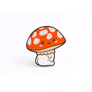 Red Mushroom Enamel Pin