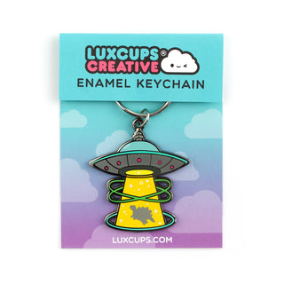 LuxCups Creative Keychain Stego UFO Keychain