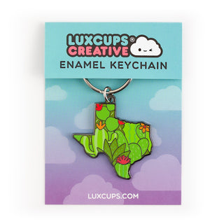 LuxCups Creative Keychain Texas Cacti Keychain