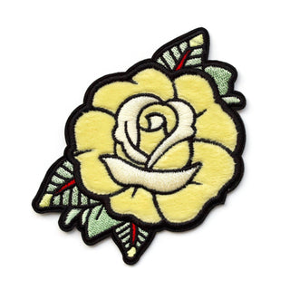 LuxCups Creative Patch Yellow Rose Fuzzy Patch