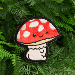 LuxCups Creative Patch Red Mushroom Fuzzy Patch