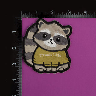 LuxCups Creative Patch Raccoon Fuzzy Patch