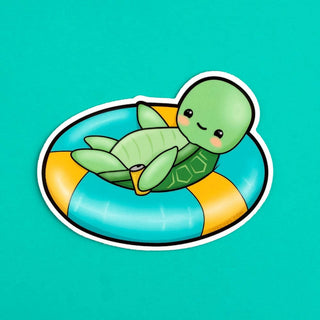 LuxCups Creative Sticker Tubin' Turtle Sticker