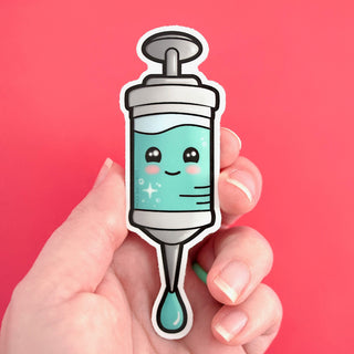 LuxCups Creative Sticker Syringe Sticker