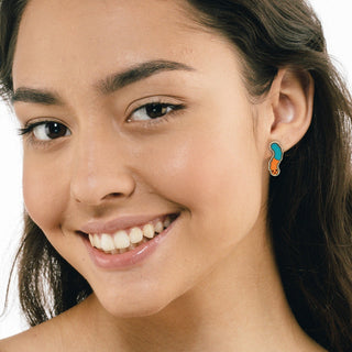 LuxCups Creative Stud Earrings Gummy Worm Earrings