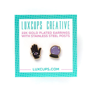 LuxCups Creative Stud Earrings Fortune Teller Earrings