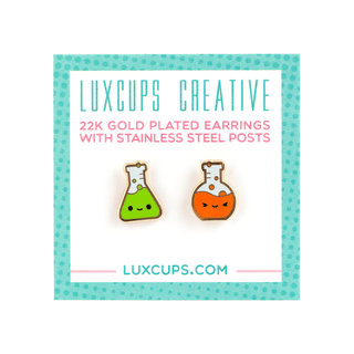 LuxCups Creative Stud Earrings Beaker Buddies Earrings
