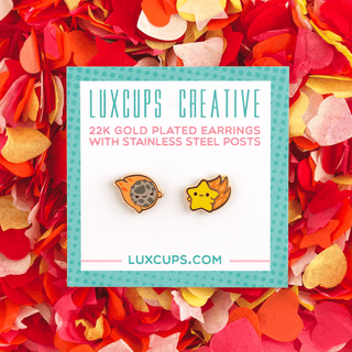 LuxCups Creative Stud Earrings Celestial Buds Earrings