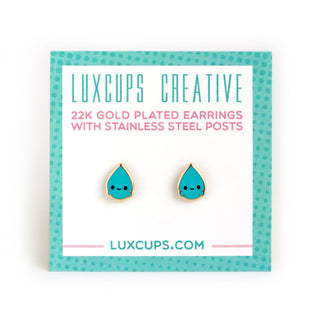 LuxCups Creative Stud Earrings Happy Tears Earrings