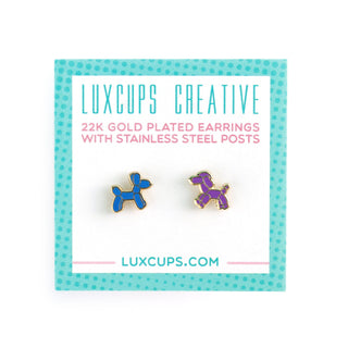 LuxCups Creative Stud Earrings Balloon Dogs Earrings