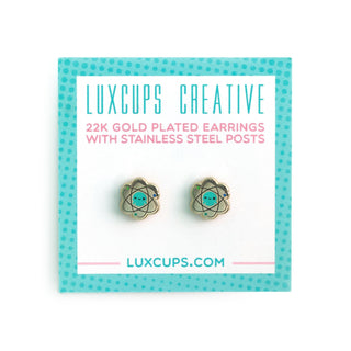 LuxCups Creative Stud Earrings Excited Atom Earrings