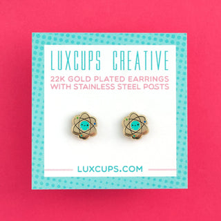 LuxCups Creative Stud Earrings Excited Atom Earrings