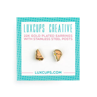 LuxCups Creative Stud Earrings Grilled Cheese Earrings