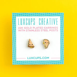 LuxCups Creative Stud Earrings Grilled Cheese Earrings