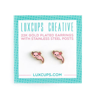 LuxCups Creative Stud Earrings Axolotl Earrings