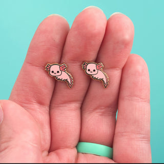 LuxCups Creative Stud Earrings Axolotl Earrings