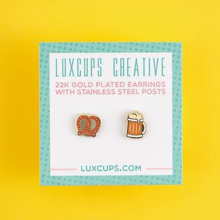 LuxCups Creative Stud Earrings Oktoberfest Earrings