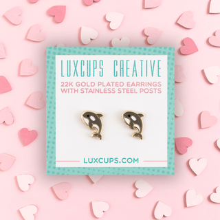 LuxCups Creative Stud Earrings Orca Earrings