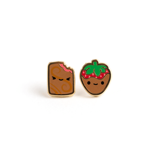 LuxCups Creative Stud Earrings Chocolate Lover Buds Earrings - Stud Buds Earring Club
