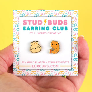 LuxCups Creative Stud Earrings Chopstick Chums Earrings - Stud Buds Earring Club