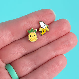 LuxCups Creative Stud Earrings Fruity Friends Earrings - Stud Buds Earring Club