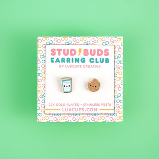 LuxCups Creative Stud Earrings December Earrings - Stud Buds Earring Club