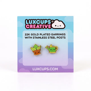 Potted Plant Earrings