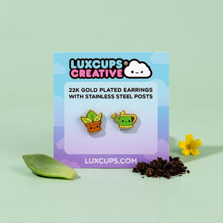 Potted Plant Earrings