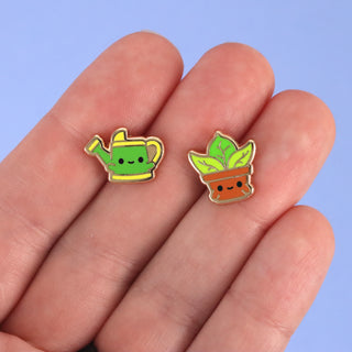 Potted Plant Earrings