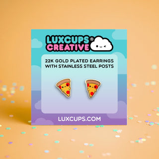 Pizza Face Earrings