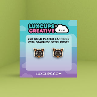 Black Cat Earrings