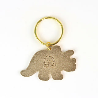 Triceratops Dino Cookie Keychain