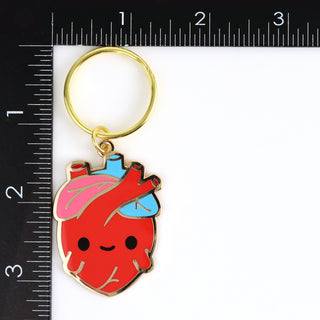 Anatomical Heart Keychain