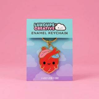 Anatomical Heart Keychain