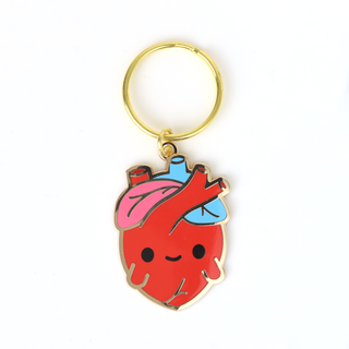 Anatomical Heart Keychain