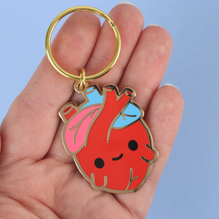 Anatomical Heart Keychain