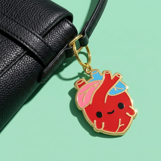 Anatomical Heart Keychain