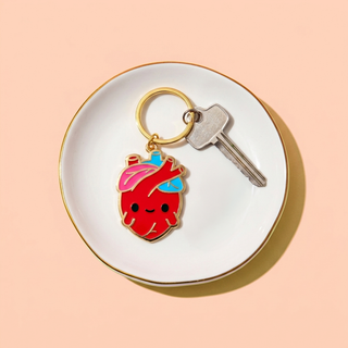Anatomical Heart Keychain