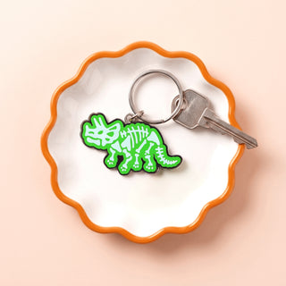 Triceratops Skeleton Keychain