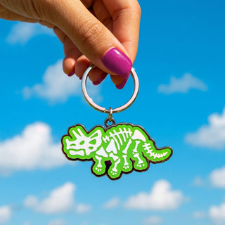 Triceratops Skeleton Keychain