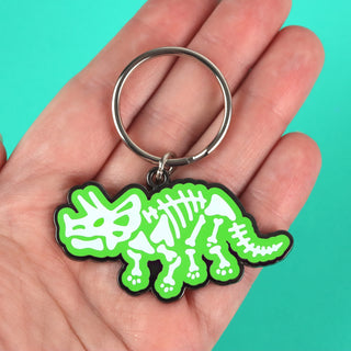 Triceratops Skeleton Keychain