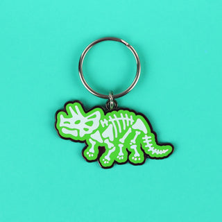 Triceratops Skeleton Keychain