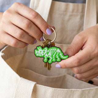 Triceratops Skeleton Keychain