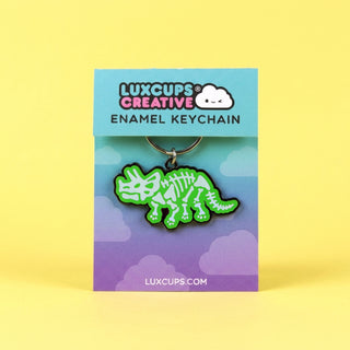 Triceratops Skeleton Keychain