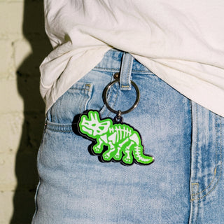 Triceratops Skeleton Keychain