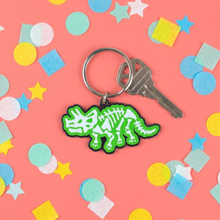 Triceratops Skeleton Keychain